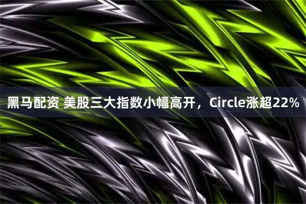 黑马配资 美股三大指数小幅高开,Circle涨超22%