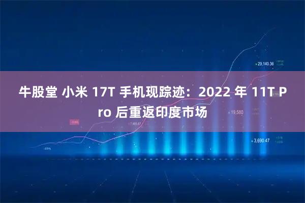 牛股堂 小米 17T 手机现踪迹:2022 年 11T Pro 后重返印度市场